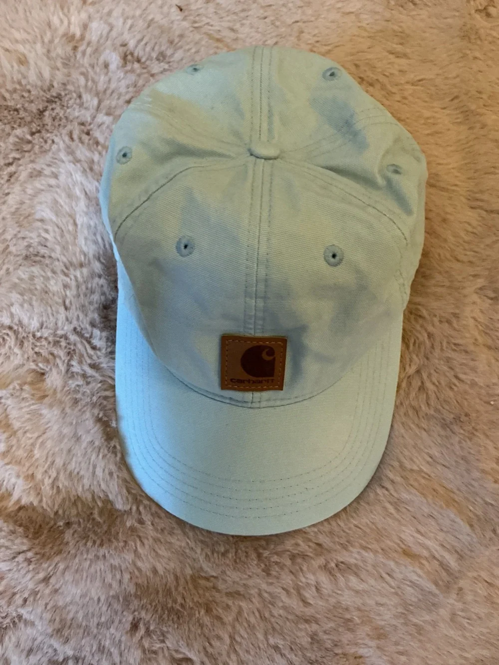 Carhartt Women’s Pale Blue Leather Patch Cap